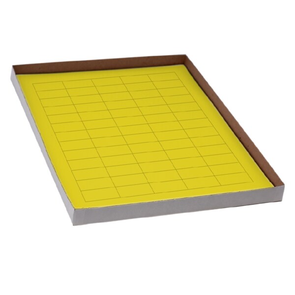 Cryo Label Laser Sheets  38x19mm for General Use Yellow